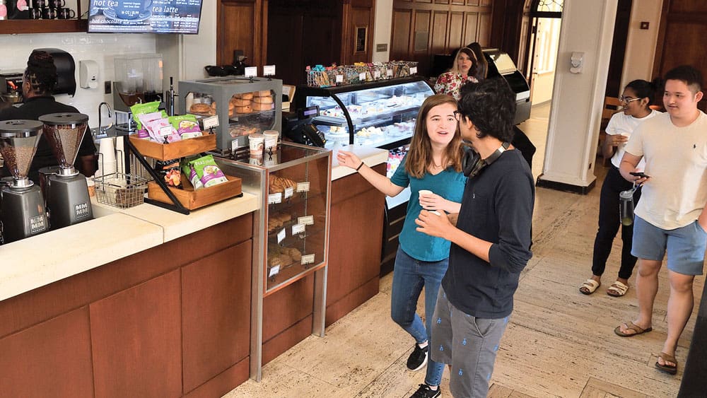 students ordering at Levering Café