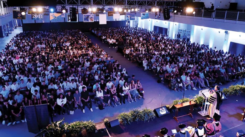 overhead view of convocation