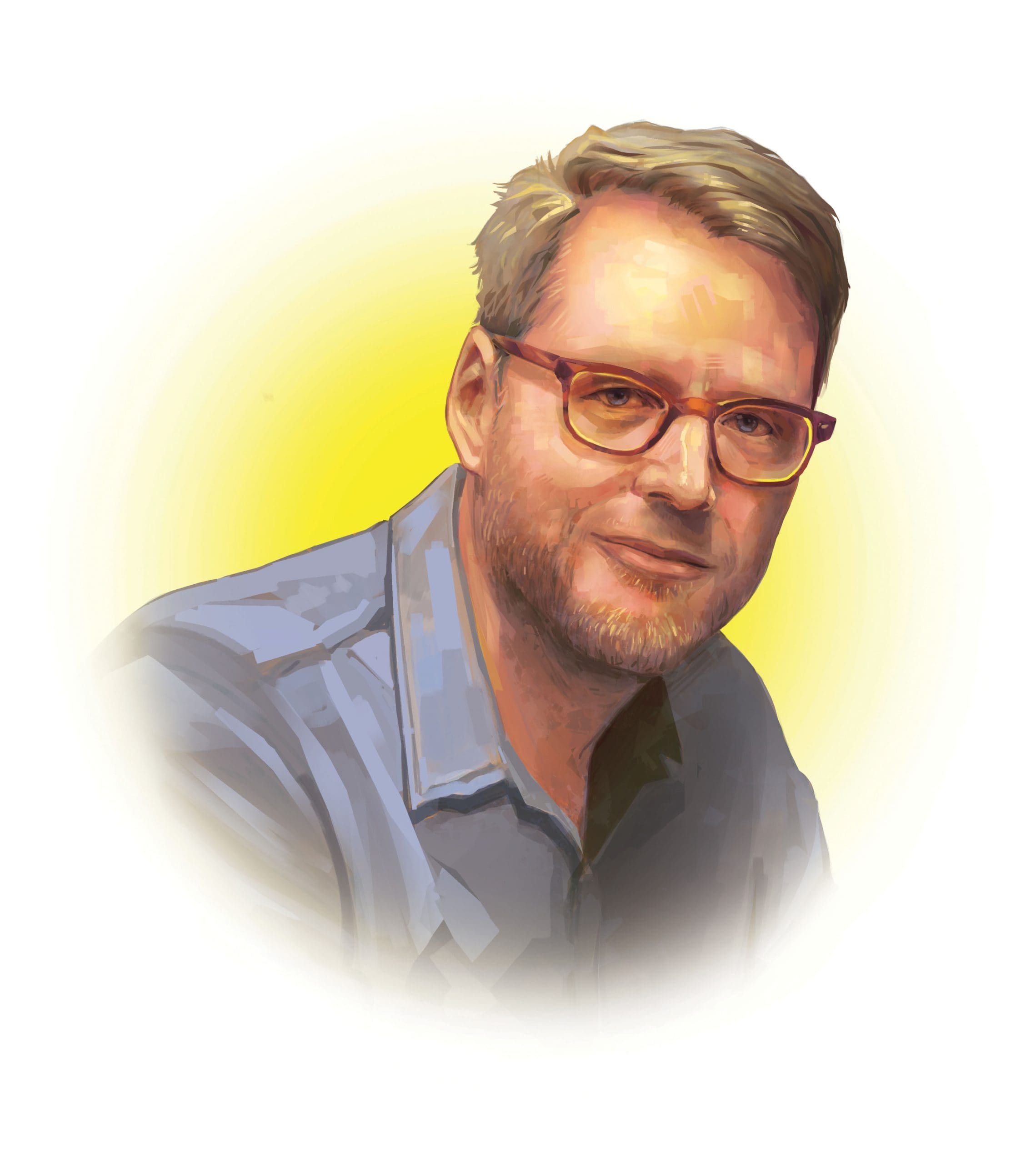 Illustration of Eric Puchner by Grace Toscano