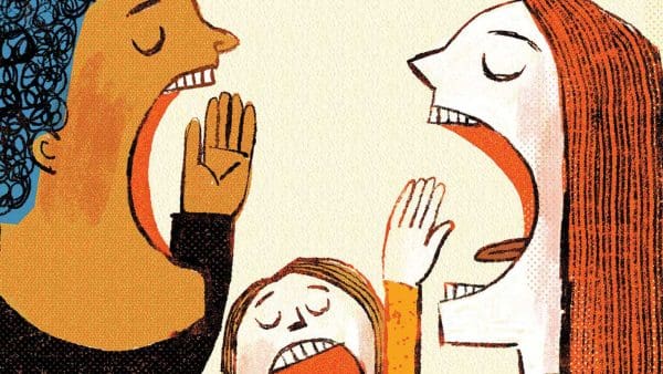 Illustration of people yawning by Robert Neubecker.