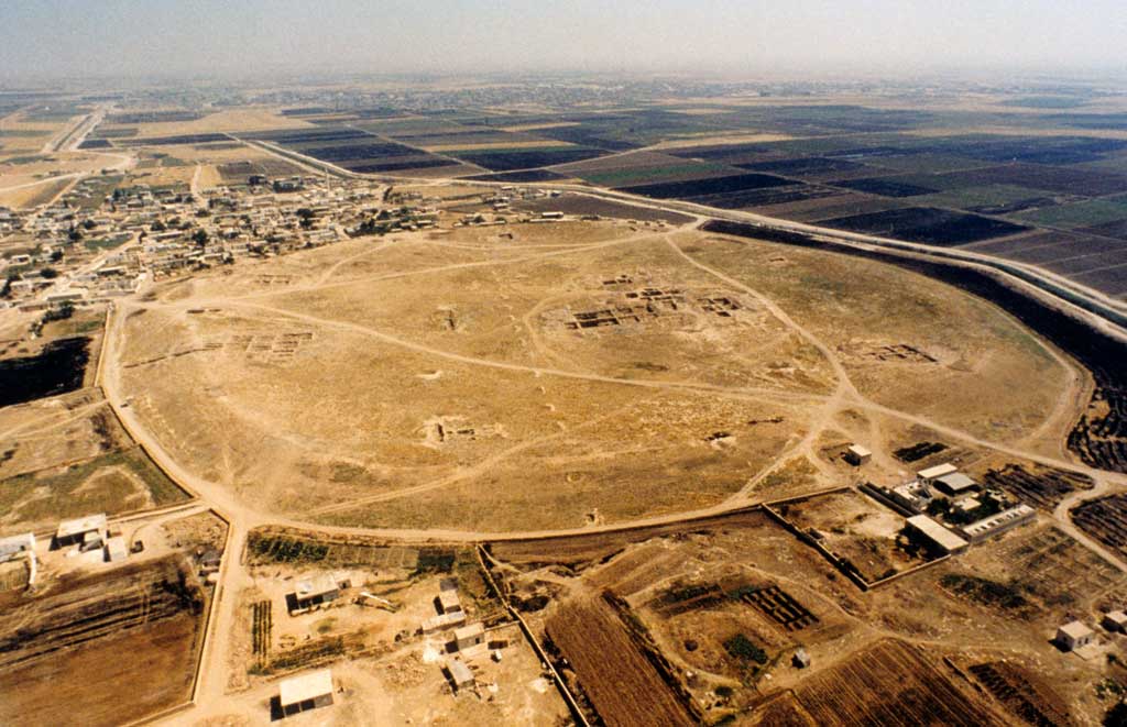 aerial view of excavation site