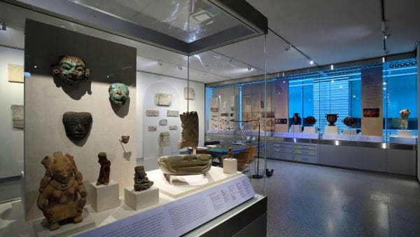 The interior of the Johns Hopkins Archeological museum.