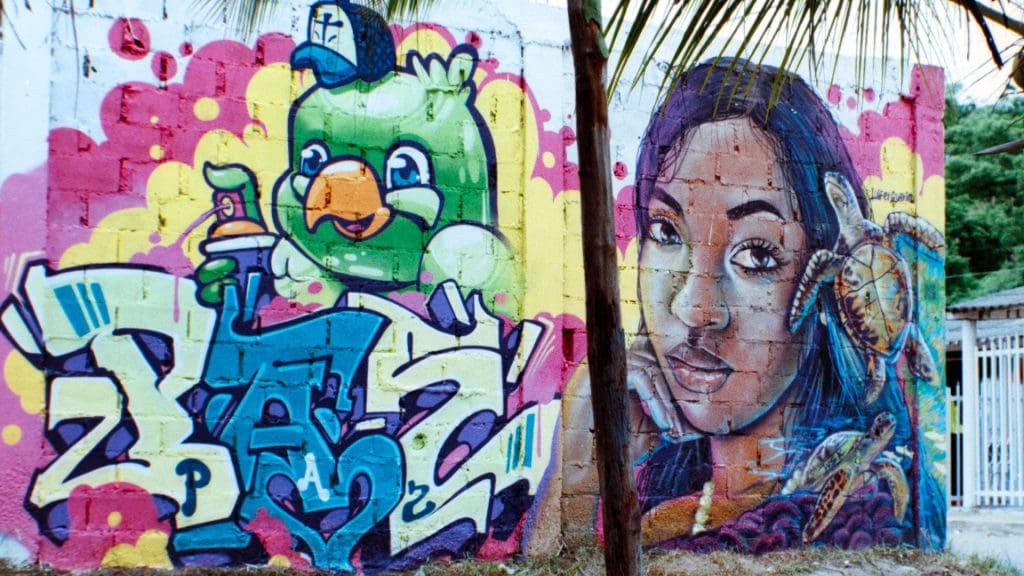 Mural in Cartagena, Columbia.