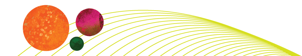 Decorative divider with flowing lines and orbs.