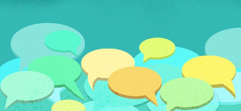 Illustration of multiple speech bubbles